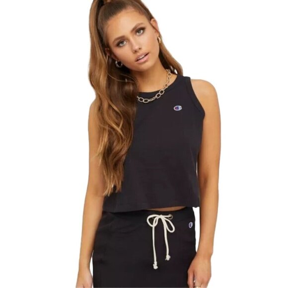 ❤️ 🆕 CHAMPION Sleeveless cropped tank Top Size M - Picture 1 of 5